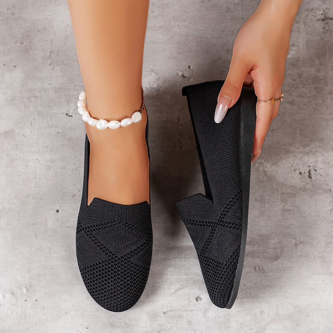 Damen Atmungsaktive Slip-On Schuhe mit elastischem Mesh-Obermaterial EB