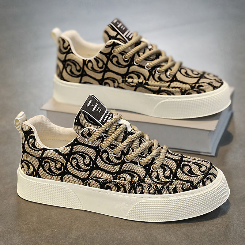 Damen modische Sneaker mit farbenfrohem grafischem Print und komfortabler Sohle EB