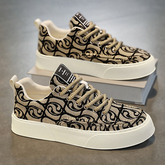 Damen modische Sneaker mit farbenfrohem grafischem Print und komfortabler Sohle EB