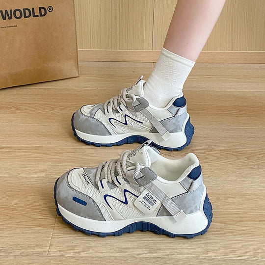 Damen modische Sneakers mit innovativem Design und atmungsaktiver Mesh-Oberfläche EB