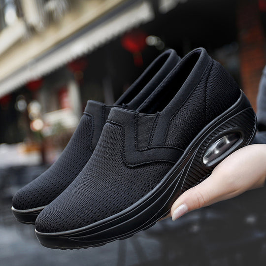 Damen Atmungsaktive Slip-On Sneakers mit dämpfender Sohle und flexiblem Design EB
