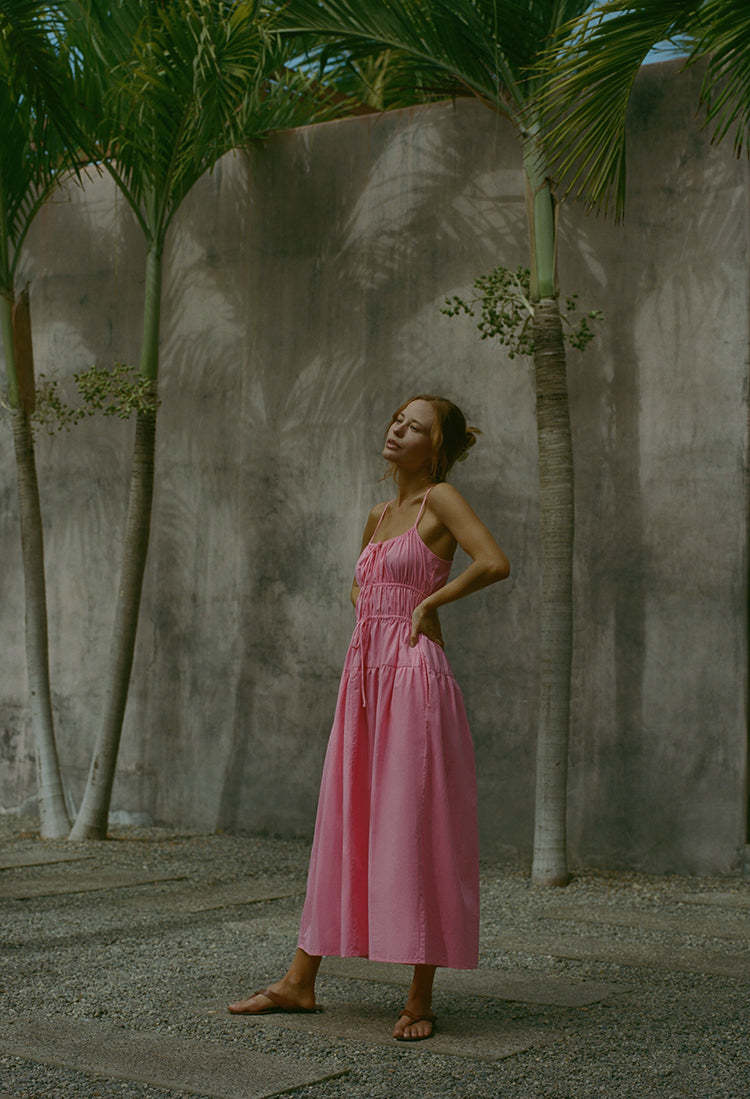 Damen luftiges Sommerkleid mit verstellbaren Trägern EB