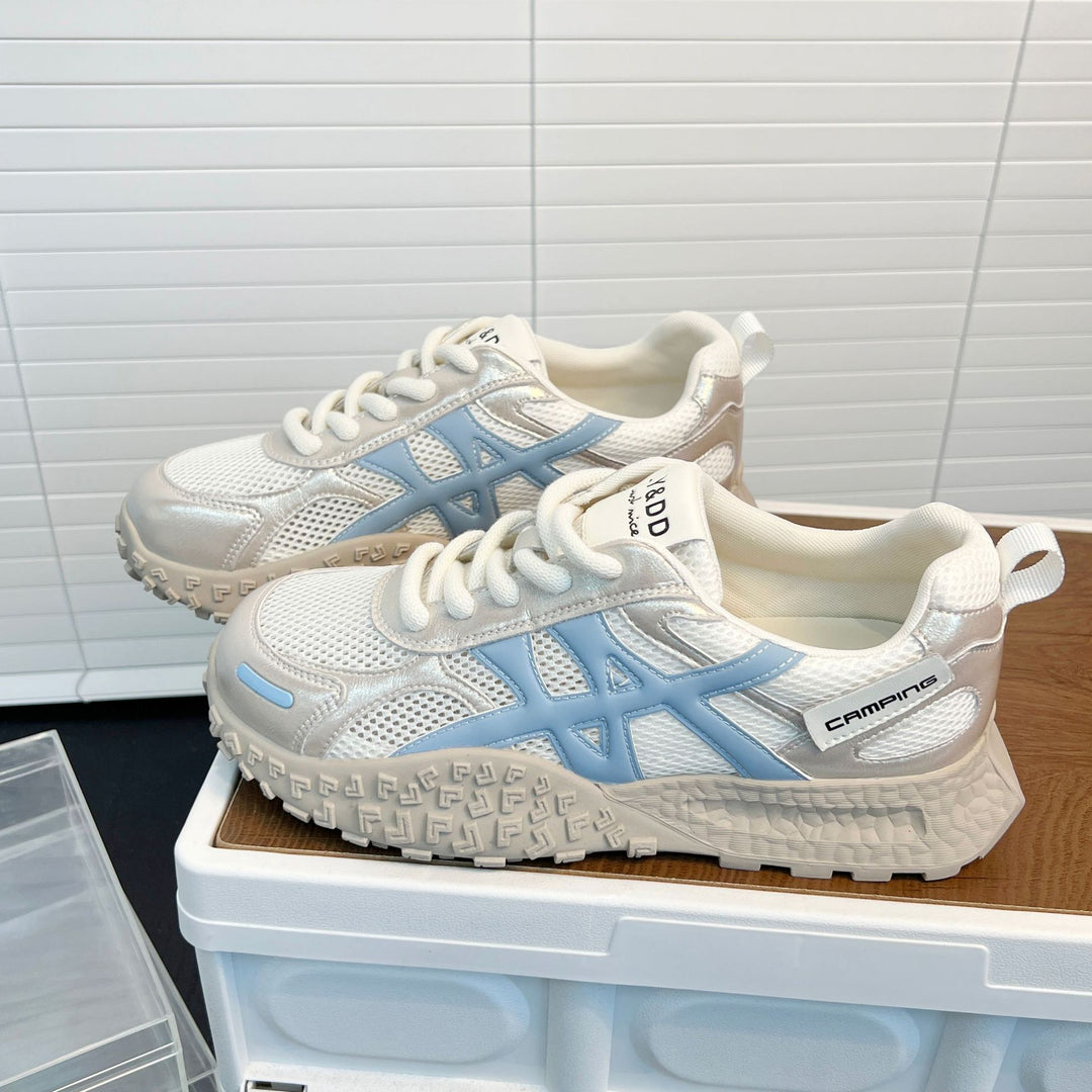 Damen Sportliche Sneakers mit atmungsaktiver Mesh-Oberfläche und rutschfester Sohle EB