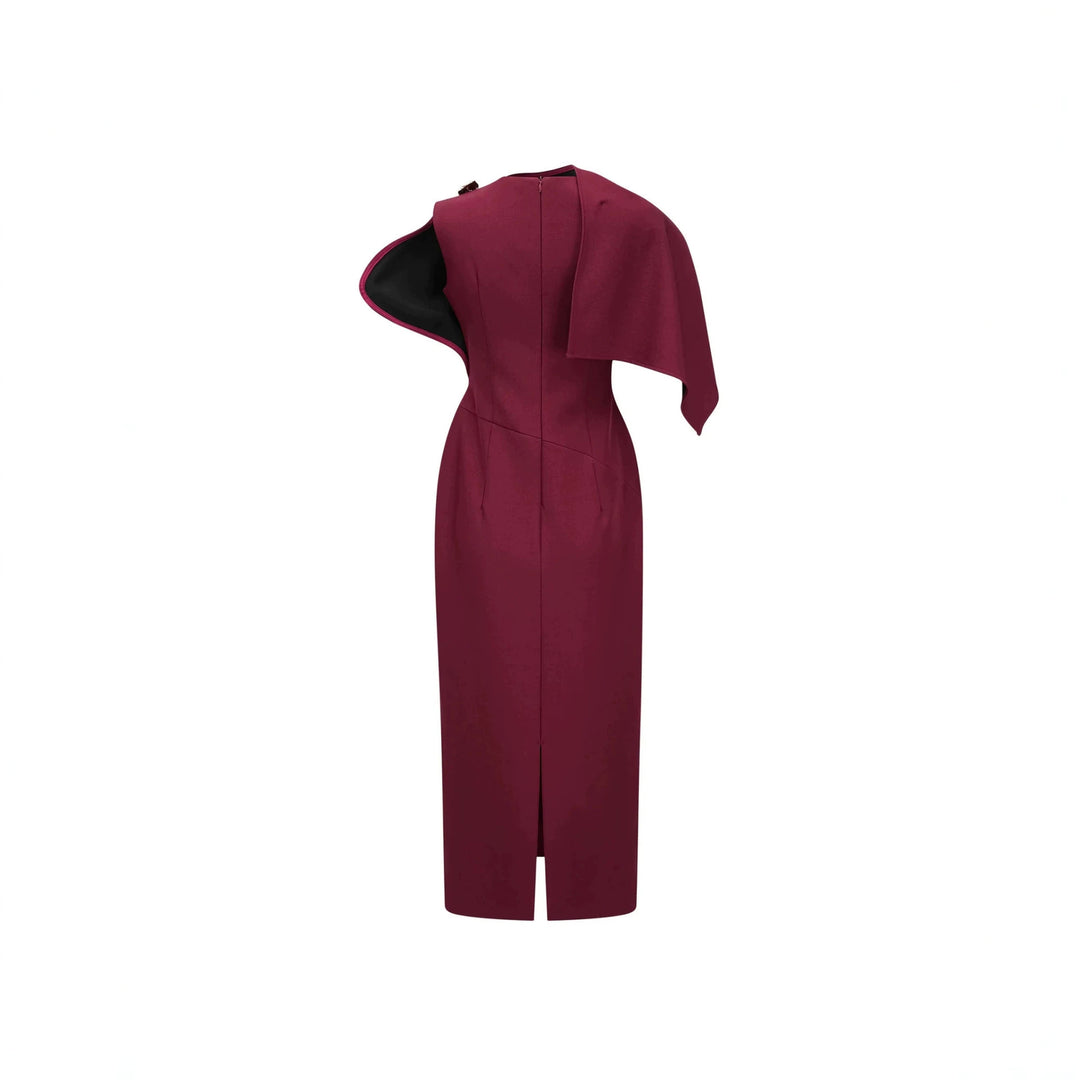 Damen Elegantes Abendkleid mit schulterfreiem Design und raffinierten Drapierungen EB