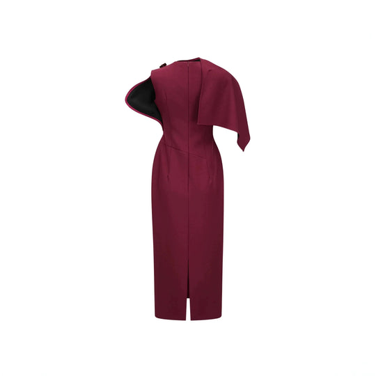 Damen Elegantes Abendkleid mit schulterfreiem Design und raffinierten Drapierungen EB