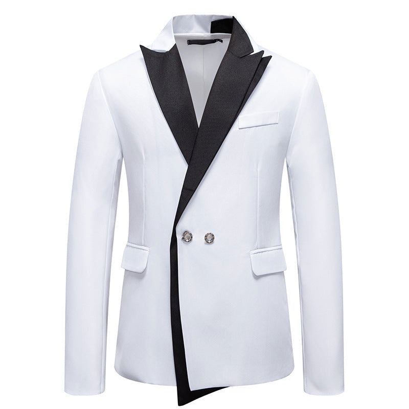 Herren Eleganter Smoking-Blazer mit kontrastreichem Revers EB
