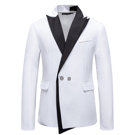 Herren Eleganter Smoking-Blazer mit kontrastreichem Revers EB