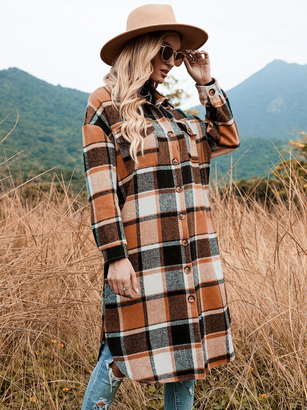 Damen Flanellhemd-Kleid mit Karomuster EB