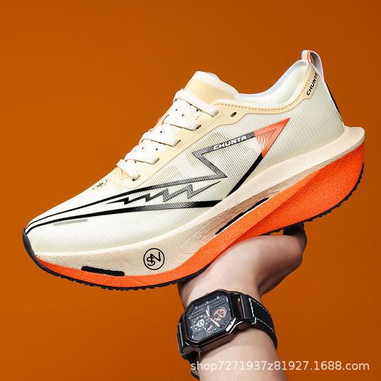 Unisex leichter Performance Laufschuh mit gedämpfter Plateausohle und atmungsaktivem Mesh EB