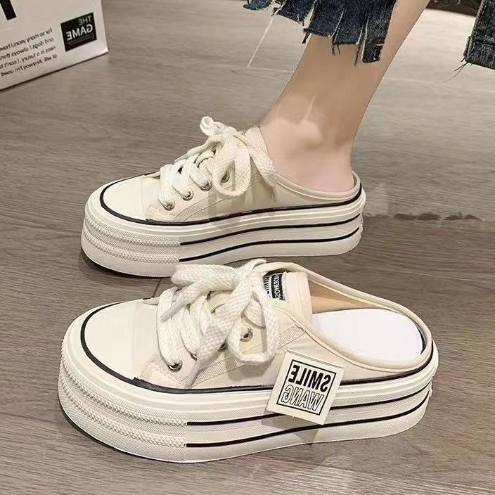 Damen lässige Plattform-Sneaker mit modischem Obermaterial und bequemer Dämpfung EB