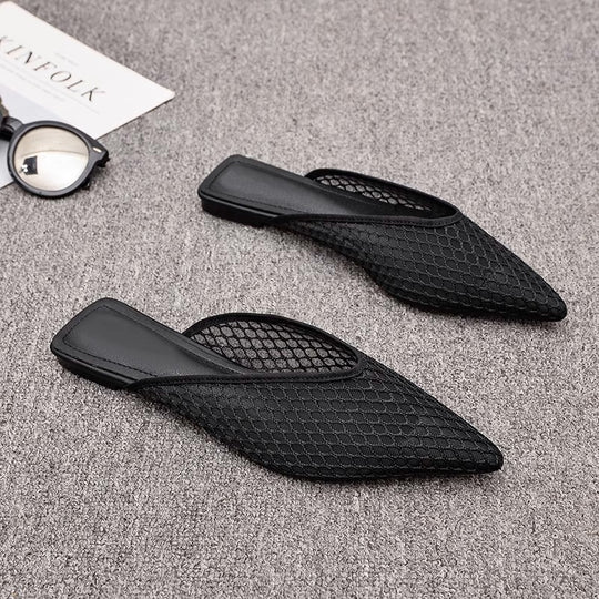 Damen spitze Mules mit Netzdesign EB