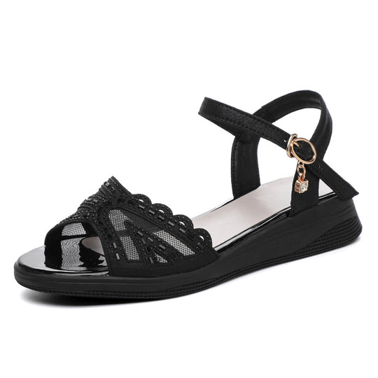 Damen Elegante und komfortable Sandaletten mit modischen Verzierungen EB