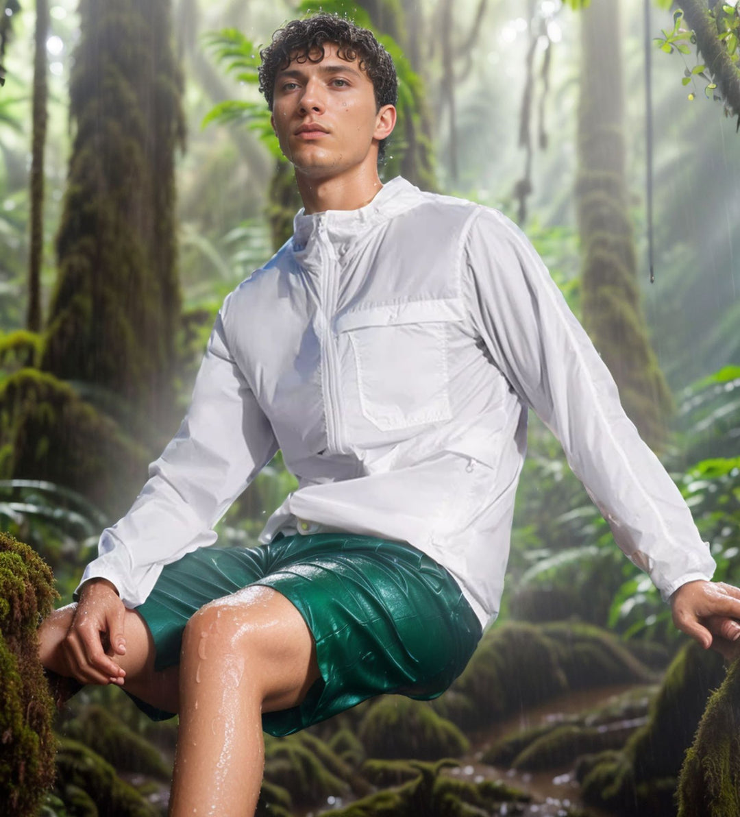 Herren leichte und atmungsaktive Outdoor-Jacke mit Kapuze EB