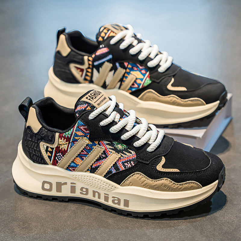 Damen Modische Sneakers mit einzigartigem Ethno-Design und stabiler Struktur EB