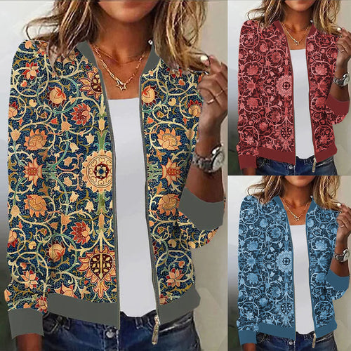 Damen Blousonjacke mit floralem Muster EB