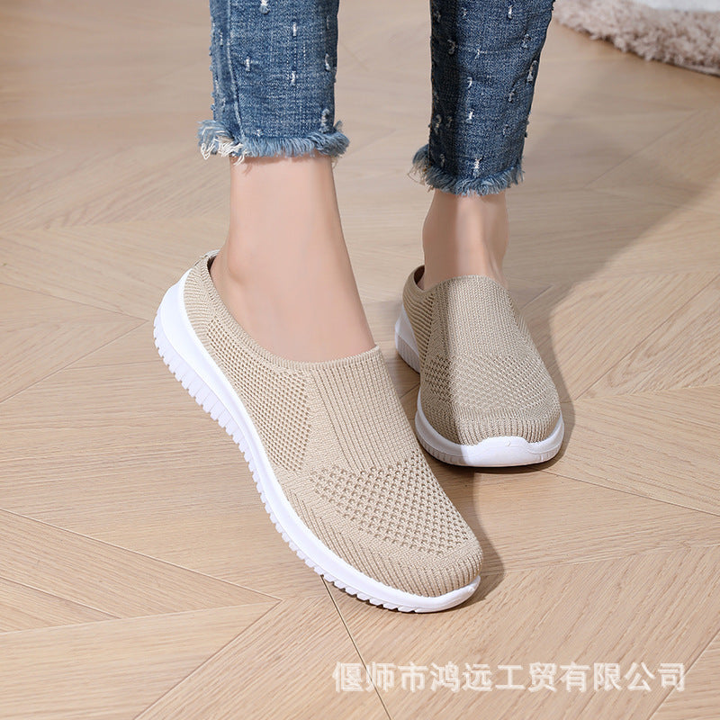 Damen bequeme und atmungsaktive Slip-On Sneaker EB