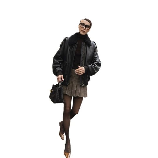 Damen jacke mit großem Kragen und lässigem Schnitt EB