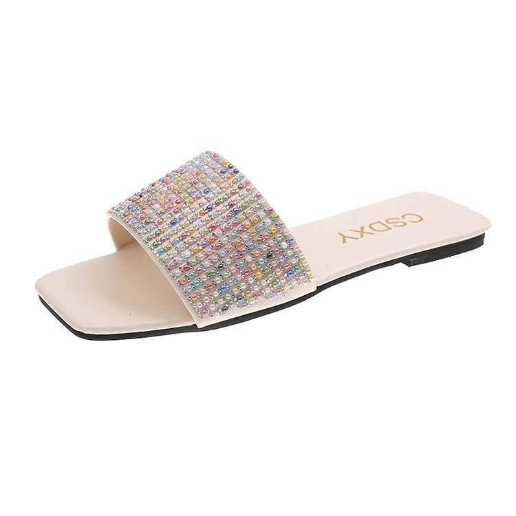 Damen Bequeme Mules mit funkelndem Strassdesign EB