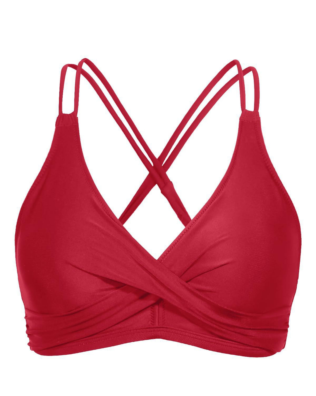 Damen Sportliches Bikinioberteil mit raffiniertem Wickeldesign EB