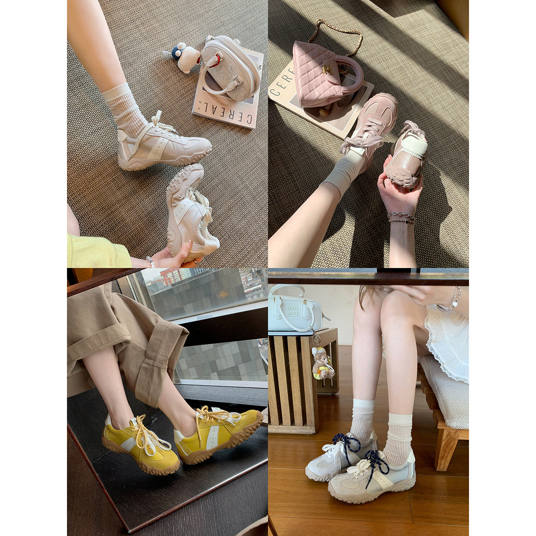 Damen sportliche Sneakers mit atmungsaktivem Obermaterial und rutschfester Sohle EB