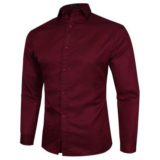 Herren nan Slim-Fit Businesshemd mit Kentkragen Stretchkomfort und bügelleichter Baumwollmischung EB