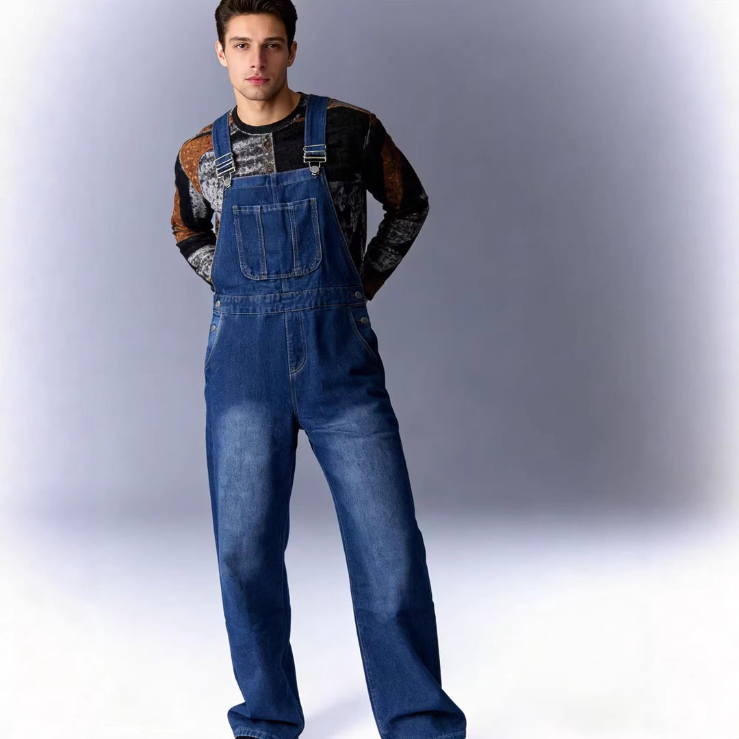 Herren Lässige Baumwoll-Latzhose EB