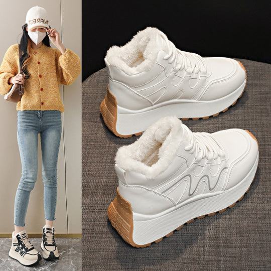Damen High-Top Sneakers mit samtigem Innenfutter und rutschfester Sohle EB