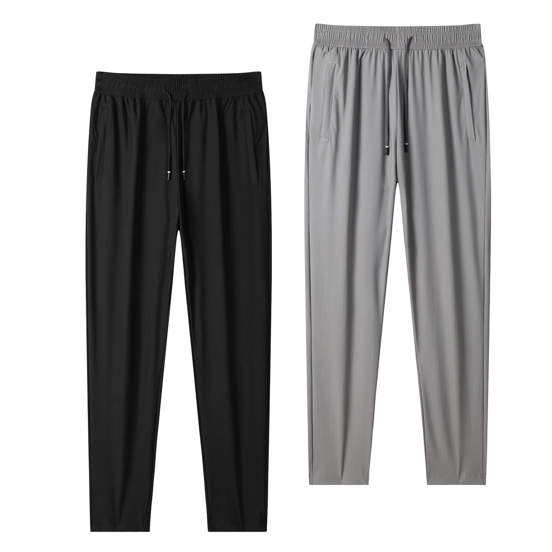 Herren leichte tapered Jogginghose mit elastischem Komfortbund, Kordelzug und seitlichen Eingrifftaschen EB