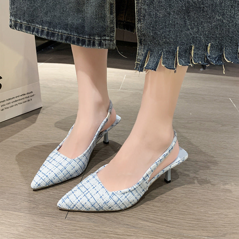 Damen elegante Slingpumps mit feiner Textur EB