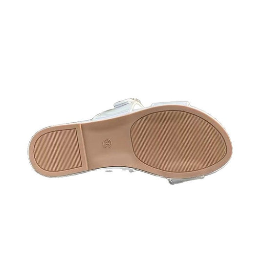 Damen Luxe Riemchensandalen mit dekorativer Schnallenverzierung EB