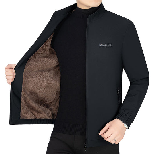 Herren Winddichte Softshell-Übergangsjacke mit wärmendem Teddyfutter EB