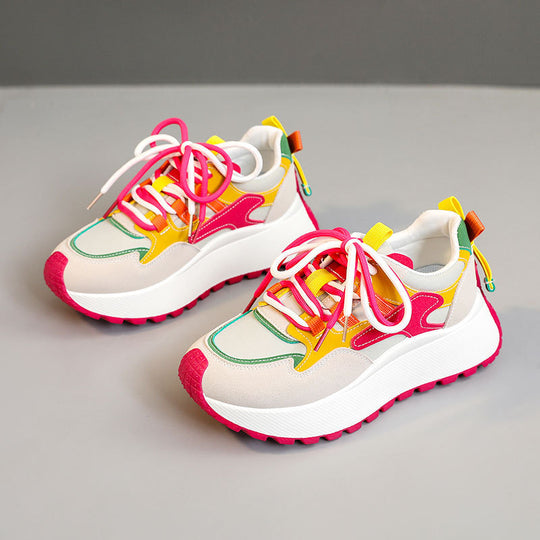 Damen Sportliche Sneakers mit buntem Design und rutschfester Sohle EB