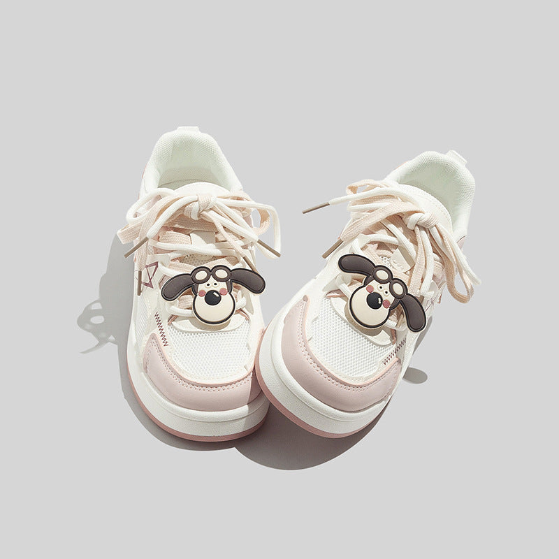 Damen Sneakers mit verspieltem Tiermotiv und innovativer Schnürung EB