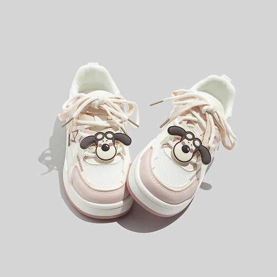 Damen Sneakers mit verspieltem Tiermotiv und innovativer Schnürung EB