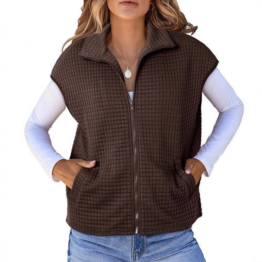 Damen Quilted Weste mit komfortabler Passform EB