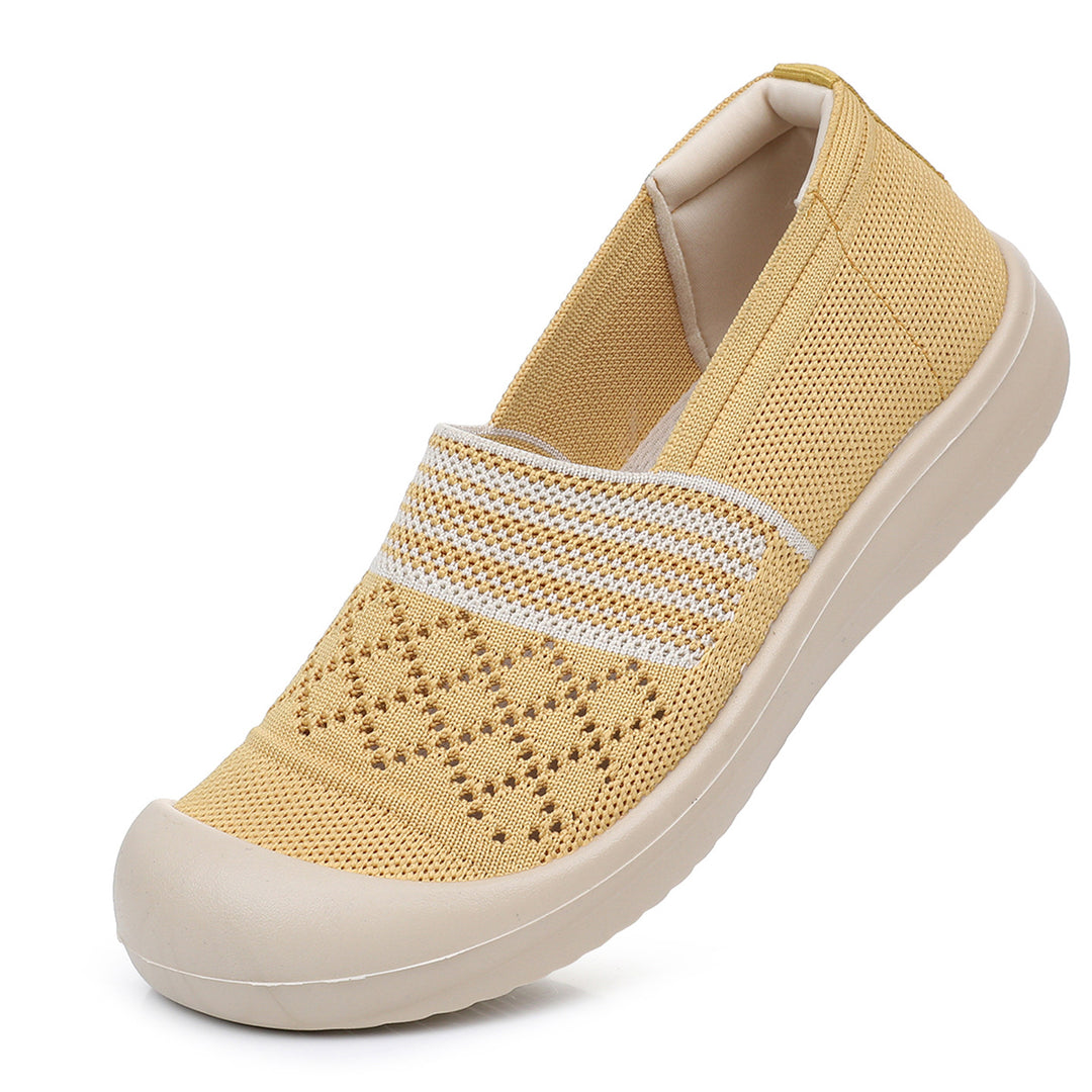 Damen Atmungsaktive und komfortable Slip-On Schuhe mit elastischem Einsatz EB