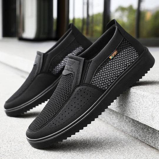 Damen Sportliche Slip-On Sneakers mit atmungsaktivem Obermaterial EB