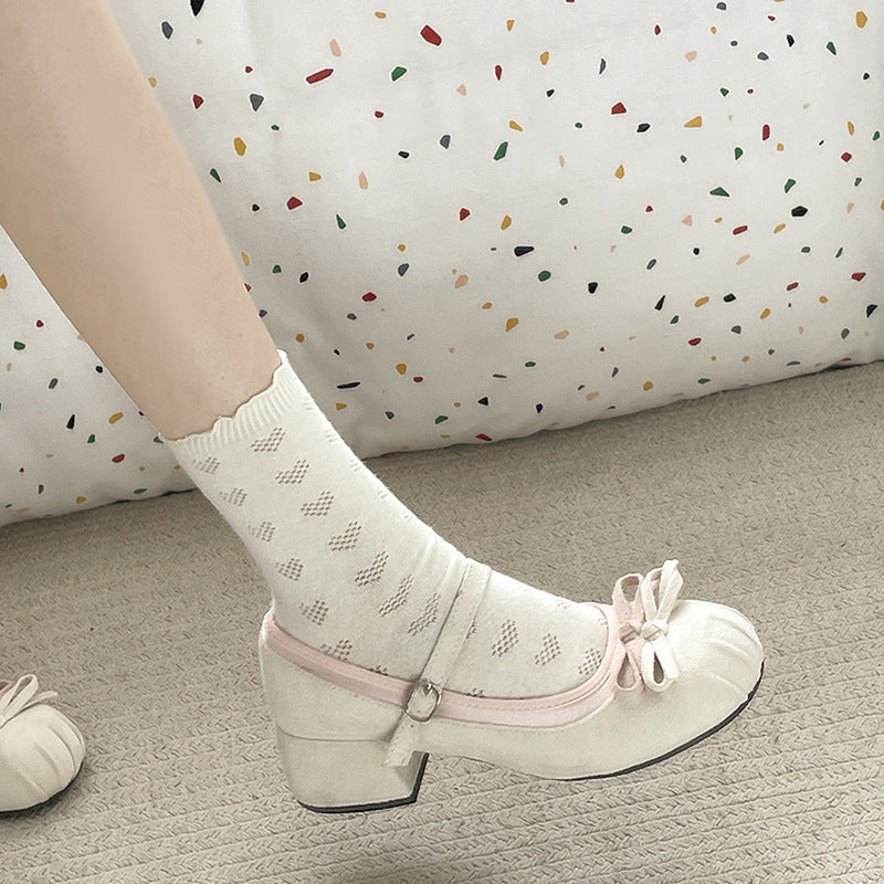 Damen Ballerinas mit zierlichem Riemchen und eleganter Schleifenapplikation EB