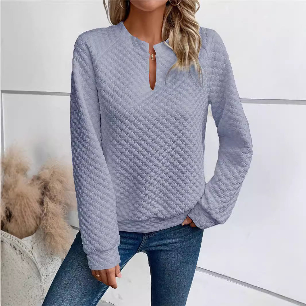 Damen Pullover mit strukturiertem Design und edlem Stehkragen EB