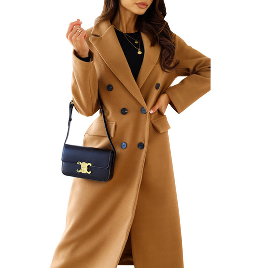 Damen Elegante und modische Wollmantel EB