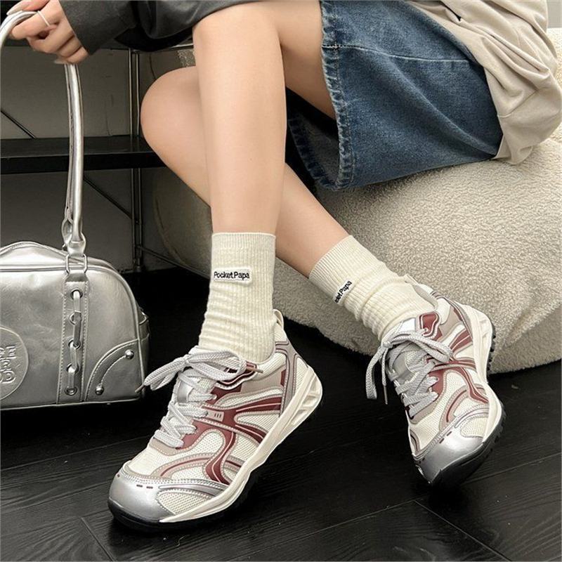 Damen sportliche Sneakers mit atmungsaktiver Mesh-Oberfläche und dämpfendem Fußbett EB