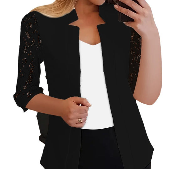 Damen Elegante Blazerjacke mit Spitze EB