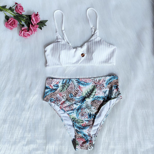 Damen Bikini-Set mit floralem Design und modischem Schnitt EB