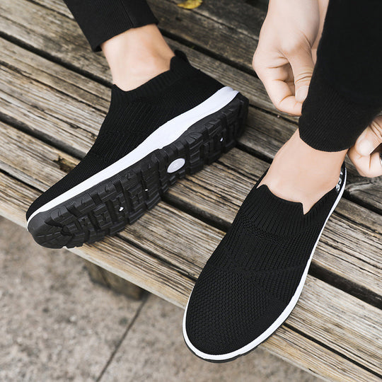 Damen Komfortable Slip-On Laufschuhe mit atmungsaktivem Mesh-Obermaterial EB