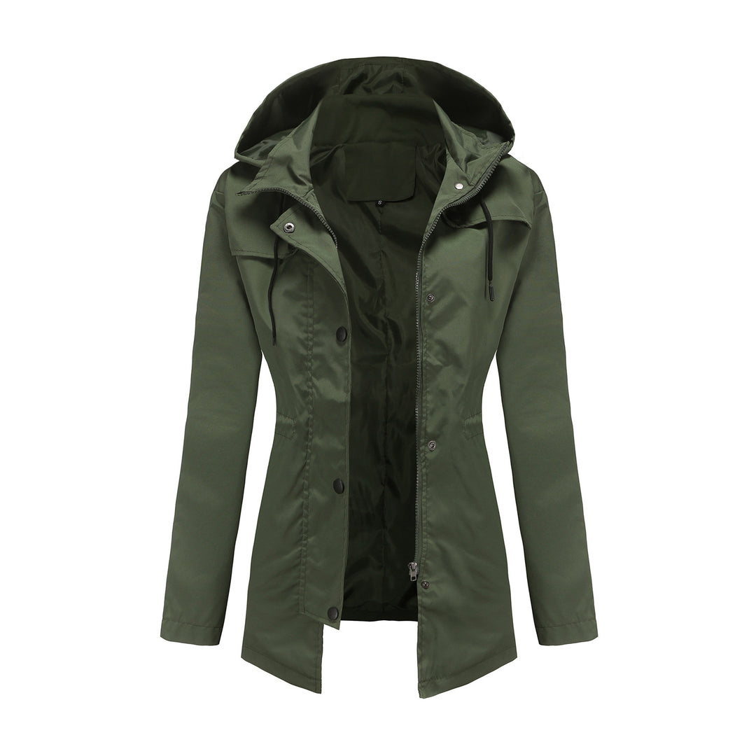 Damen wetterfeste Freizeitjacke mit verstellbarer Kapuze EB