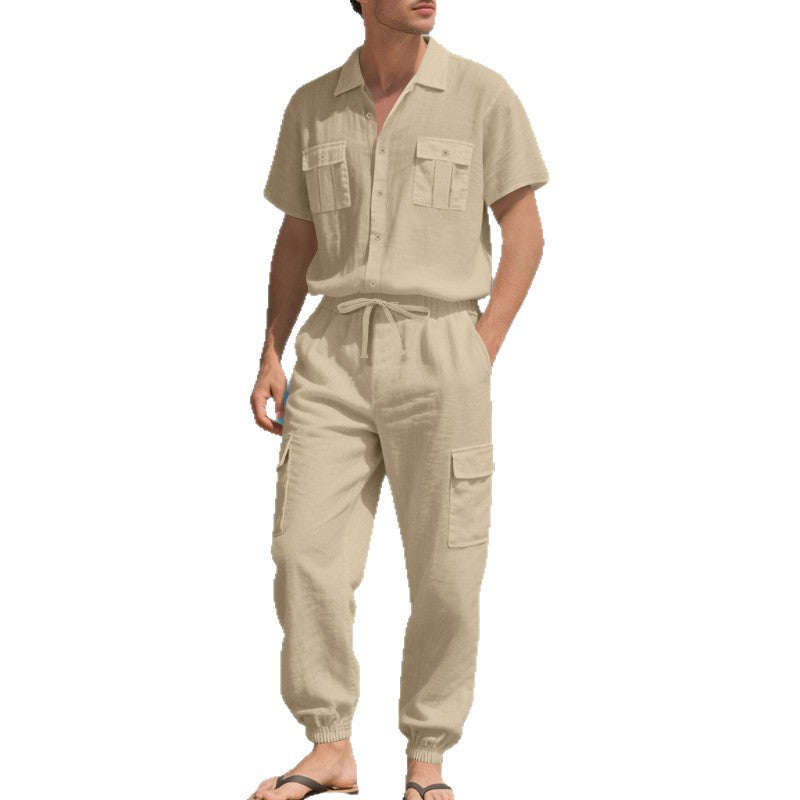 Herren Freizeit-Set mit praktischen Taschen und atmungsaktiver Struktur EB