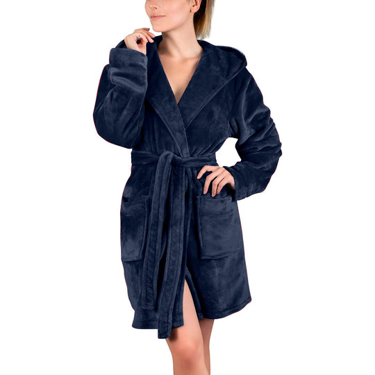 Damen Bademantel aus weichem Mikrofaserstoff EB