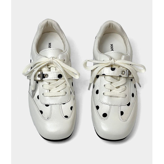 Damen sportliche Sneakers mit modischem Punktedesign EB