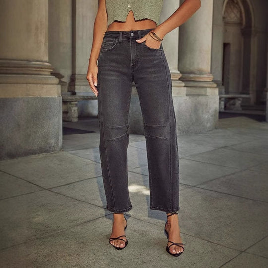 Damen Hochbundige Jeans EB
