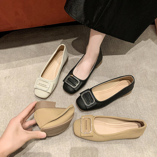 Damen Ballerinas mit elegantem Riemchen und komfortablem Fußbett EB